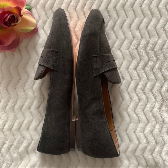 J.Crew Factory Gray Suede Leather Loafers Sz 7 - Picture 5 of 12